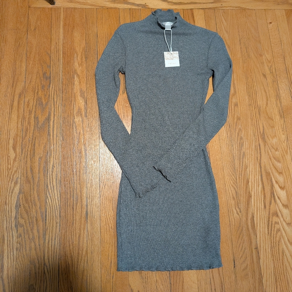 Nwt Gray Turtleneck Sweater Dress Size Small